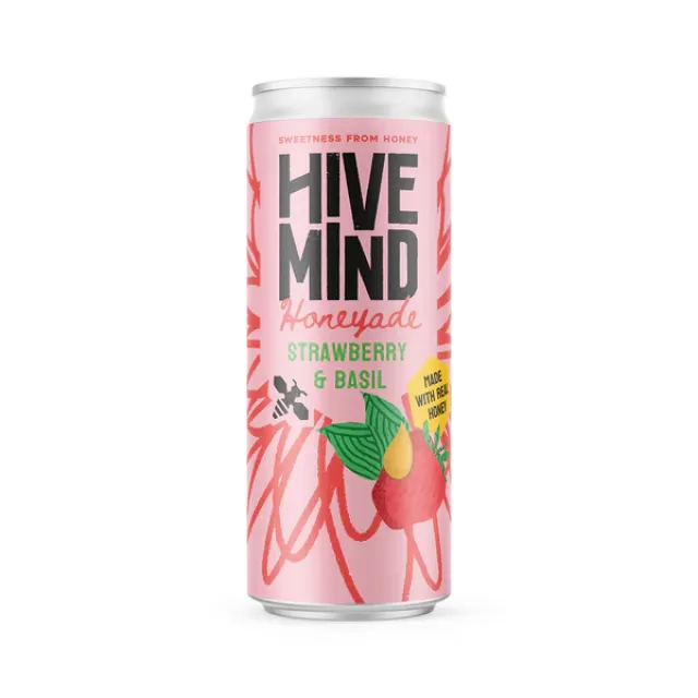 Hive Mind, Strawberry and Basil Honeyade 