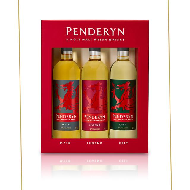 Penderyn Red Gift Box Triple